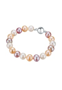 VALERO PEARLS - Damen Armband aus 925/- Sterling Silber in Silber mit Süßwasser-Zuchtperle - multicolor