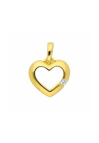 Adelia's - Damen Gold Schmuck 333 Gold Anhänger Herz mit Zirkonia - gold