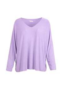 Seasons of April - Langarmshirt Maya Damen Shirt mit V-Ausschnitt, Langärmelig - Beige