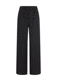 MANGUUN - Stoffhose, Gummibund, für Damen - 1 SCHWARZ/ PUNKTE