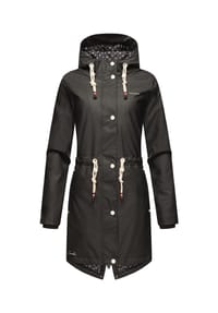 NAVAHOO® - Regenjacke Flower of Ocean - Black