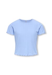 ONLY® - T-Shirt, Wellensaum, gerippt, für Kinder - 177911 BLACK