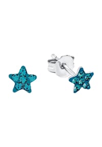 amor - Kinder Ohrstecker, 925er Sterling Silber - SILBER/TÜRKIS