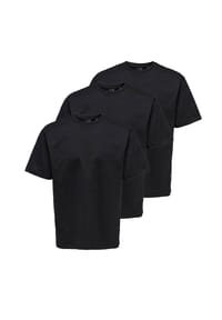 ONLY & SONS - T-Shirt 3er Pack Onsfred - Beige / Dunkelgrau / taupe