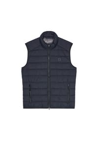 Marc O'Polo - Herren Steppweste - Woven Outdoor Vest, Stehkragen, Zipper, uni - Blau