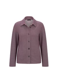 GOLDNER - Lässige Baumwolljacke, Pepitamuster - bordeaux / gemustert
