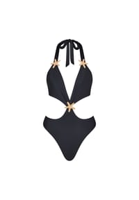 MODA MINX - Badeanzug Starfish Plunge mit tollen Cut-Outs - Black