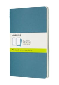 MOLESKINE® - Notizbücher, "Cahier", Large, A5, blanko, Kartoneinband, 3er-Set - BLAU