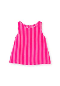 KITE - Damen Askerswell Ärmelloses Gewebtes Shirt Azalee Streifen - pink