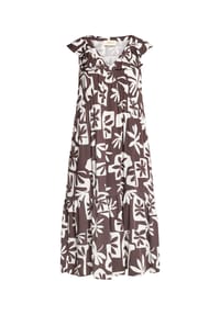 CARTOON - Sommerkleid, V-Ausschnitt, für Damen - 7810 BROWN/WHITE