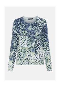 olsen - Pullover mit Panneaux-Print - True Navy