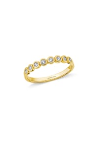 MONCARA - Damen Ring, 585er Gold, 8 Diamanten zus. ca. 0,20 Karat - Gelbgold