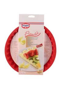 Dr.Oetker Obstkuchenform "Flexxibel", Silikon, ⌀28 cm - Flexxibel - rot