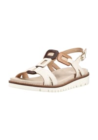 ara® - Glattleder Sandalen - Weiß/Braun