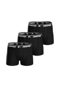 STARTER® - Herren Boxershorts, 3er Pack -  Logo Boxers, Baumwoll-Stretch, Logobund - Schwarz