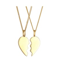 elli. - Halskette Set Mit Herz Freundschaftsketten 925 Sterling Silber - Silber