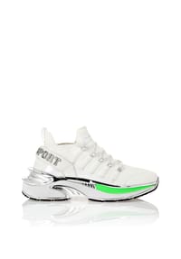 PLEIN SPORT - Runner Sneaker CHROME SURFER - black+greenfluo