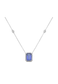 GIORGIO MARTELLO MILANO - Collier mit Zirkonia, Silber 925 - pink
