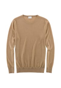 OLYMP - Wolle-Seide Pullover Level Five Strick, Rippbündchen, für Herren - 57 CAMEL