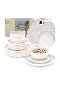 SÄNGER Steingut Geschirrserie Kreta - Kreta - Creme - Tafelservice Kreta 18 teilig