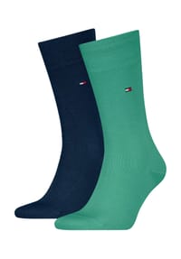 TOMMY HILFIGER - Classic Socken, 2er-Pack, geripptes Bündchen, für Herren - 030 ANTHRA MELANGE