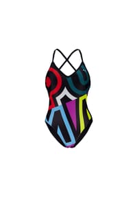 PUMA® - Badeanzug Enjoy Water, Kreuzträger, für Damen - 001 MULTI COLOUR