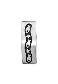 OSTSEE-SCHMUCK® - Anhänger , Gleiter-Fisch & Stern , Silber 925/000 - silber