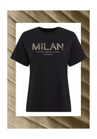 MANGUUN collection - T-Shirt, Baumwolle, für Damen - SCHWARZ/MILAN