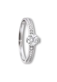 ONE ELEMENT Shine Bright Line - Zirkonia Ring aus 333 Weißgold - silber