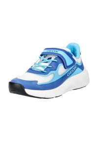 GEOX - Lederimitat/Textil Sneaker - Weiß/Blau