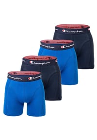 Champion® - Herren Boxershorts, 4er Pack - Baumwolle, Logobund, einfarbig - Blau/Marine