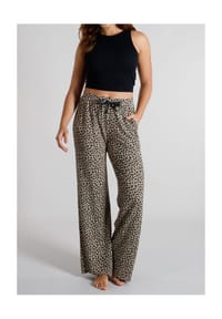 TOM TAILOR - Schlafanzug-Hose Naila, Gummibund, für Damen - 525 BRAUN-MITTE-AL