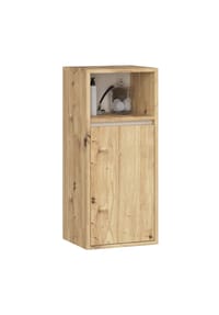 Akord - Badezimmer-Hängeschrank W35 mit 1 Tür und 3 Einlegeböden - artisan-eiche/graphitgrau