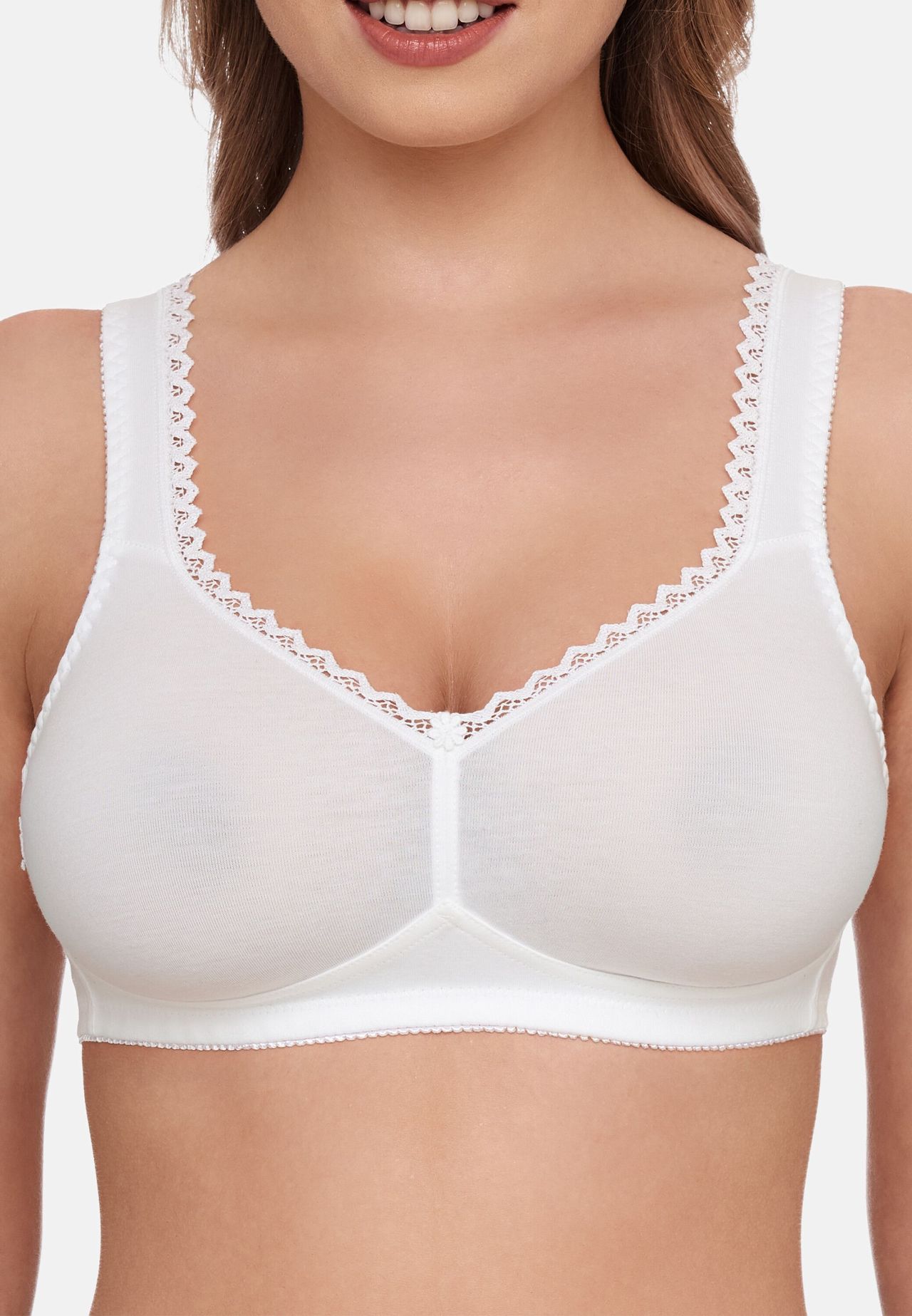 susa Soft-Bh, HäKelspitze, Nahtlos, FüR Damen, Weiß, 80C