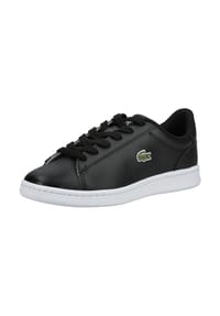 LACOSTE - Lederimitat Sneaker - Schwarz/Weiß