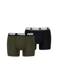 PUMA® - Herren Boxershorts, 2er Pack - Everyday Basic Boxers 2P, Cotton Stretch, einfarbig - 001 BLACK / BLACK