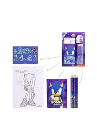 Nintendo - Sonic Prime Mal- und Schreibset – Kinder Schreibwaren-Set zum Ausmalen - Mehrfarbig 21,5 x 32,0 x 1,0 cm