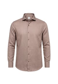 Vercate - Leinenhemd, Langarm, braunbeige - Braunbeige