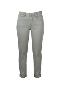 STOOKER® - DAVOS COLOUR DENIM Damen Boyfriend-Jeans lang - green tea