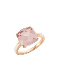 jamelli - Ring 925/- Sterling Silber 1 Rosenquarz - rot