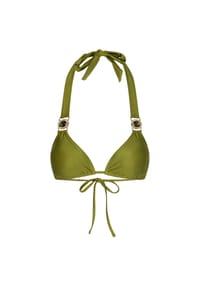 MODA MINX - Bikinioberteil Amour Triangle mit stilvollem Steinbesatz - Barbie Pink