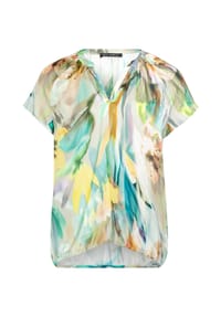 BETTY BARCLAY - Satin-Bluse mit Blumenprint - Mint/Nature