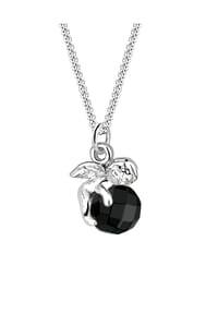 elli. - Halskette Engel Onyx 925 Sterling Silber - Schwarz