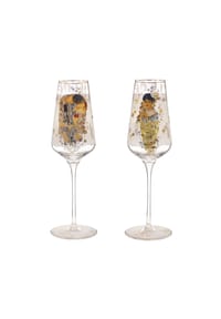 Goebel Sektglas Gustav Klimt - Adele & der Kuss - Gustav Klimt - Bunt