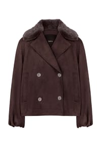 zero - Winterjacke, Reverskragen, für Damen - 7416 CHOCOLATE PL