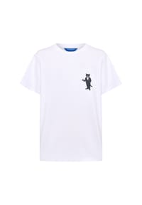 CAT by manii'ta lacitta - Weißes T-Shirt mit Dandy-Katze - weiß