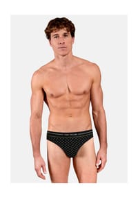 TOM TAILOR - Slip, Logo-Bund, für Herren - 935 SCHWAR-ALLOVER