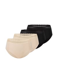 TRIUMPH - Midi Slip 4er Pack Feel of Modal - Beige / schwarz