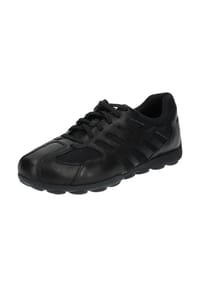 GEOX - Leder/Mesh Sneaker - Schwarz/Schwarz