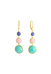 jamelli - Ohrringe 925/- Sterling Silber 6 Amazonite 16,00ct. - gelb
